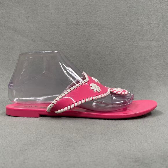 JACK‎ ROGERS Jelly Pink Fuschia Summer Sandals Size 8 Barbie Look Miss Georgica - Picture 7 of 15